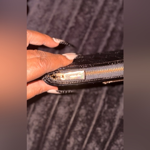 Michael Kors Black Patent Embossed MK Logo Belt Bag with Gold Hardware - Picture 7 of 10